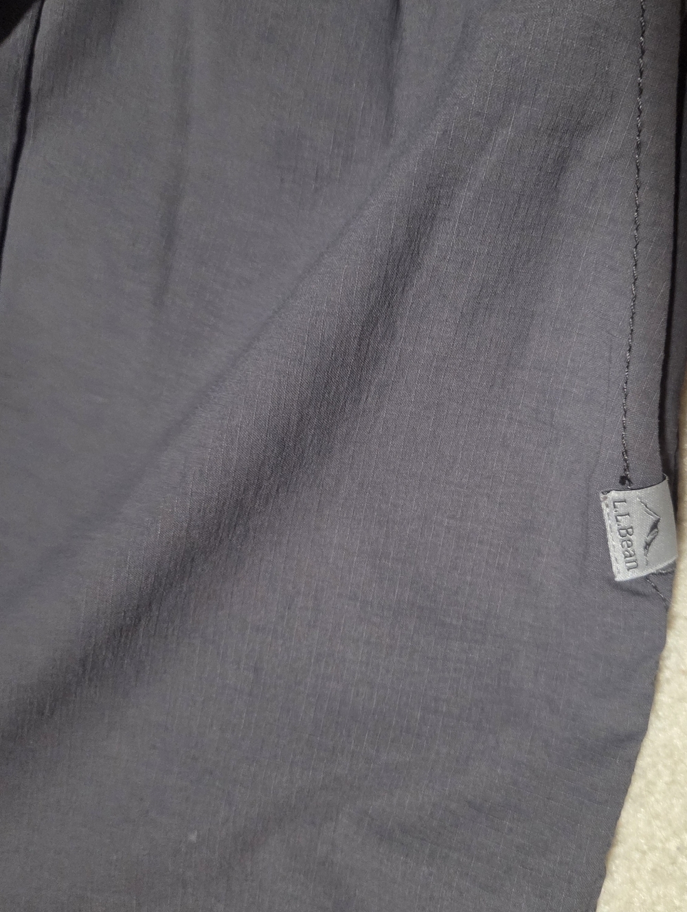 LL Bean Pathfinder Belted Ripstop Hiking Pants Men's Gray Cargo Size XL 32x29 - Picture 3 of 9